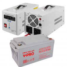 Аварійний комплект Volt Polska SINUS PRO 1000 E 12/230V 700/1000W + Акумулятор VOLT AGM 74Ah 12V