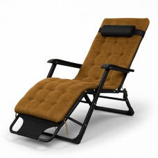 Розкладне крісло ліжко з оксамитовим матрацом LEOBRO Brown (LB-FCB-G4-BRN)