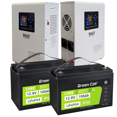 Аварійний комплект живлення Volt Polska SINUS PRO 2600 E PLUS 24/230V 1800/2600W + 2 шт Акумулятор LiFePo4 12,8V 100Ah