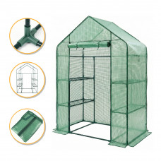 Стелаж-теплиця LEOBRO 143x73x195 см на 4 полиці Green (LB-G121)