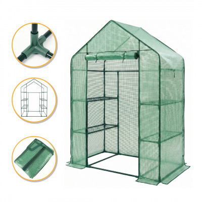 Стелаж-теплиця LEOBRO 143x73x195 см на 4 полиці Green (LB-G121)
