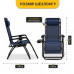 Розкладне крісло шезлонг LEOBRO Zero Gravity Navy Blue (LB-ZGC-F1-NVY)