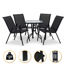 Комплект садових меблів LEOBRO Comfort 4 крісла + прямокутний столик (LB-1054)