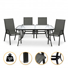 Комплект садових меблів LEOBRO Comfort 4 крісла + великий столик (LB-1055)