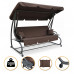 Велика гойдалка з подушками LEOBRO Luxury Plus Brown (LB-1048)