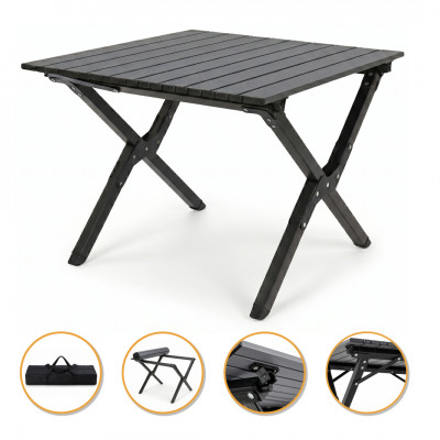Розкладний туристичний стіл LEOBRO Camp Black M (LB-1066)