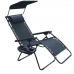 Розкладне крісло шезлонг LEOBRO Zero Gravity Black з козирком (LB-ZGC-T1-BLK)