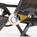 Комплект з 2 шезлонгів Zero Gravity LEOBRO Коричневе плетене Ротанг (ZGC-S09Х2)