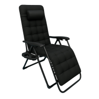 Розкладне крісло шезлонг LEOBRO Zero Gravity Premium Plus Black (LB-ZGC-K2-BLK)