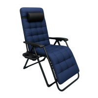 Розкладне крісло шезлонг LEOBRO Zero Gravity Premium Plus Dark Navy Blue (LB-ZGC-K2-DNB)