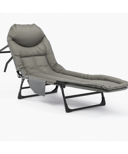 Розкладне ліжко (розкладачка) з вбудованим матрацом LEOBRO Grey (LB-FB-M1-GRY)