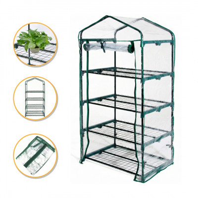 Стелаж-теплиця LEOBRO 159х69х49 см на 4 полиці (LB-G117)