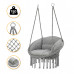 Підвісне плетене крісло-гойдалка LEOBRO Boho Deluxe XL 80 см Grey (LB-1113)