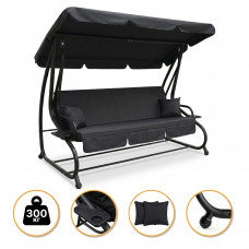 Велика гойдалка з подушками LEOBRO Luxury Plus Black (LB-1049)