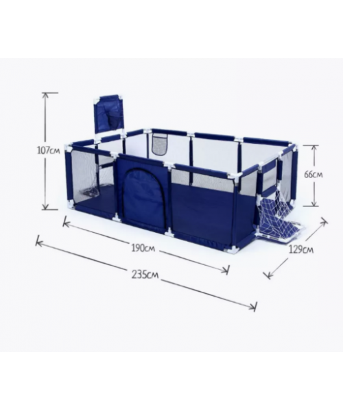 Дитячий манеж LEOBRO Multisport 120 x 180 см Синій (LB-1138)