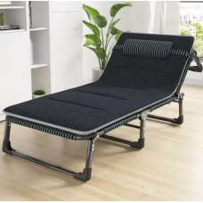 Розкладне ліжко (розкладачка) з Mesh-матрацом і подушкою LEOBRO Striped (LB-FB-A2-STR)