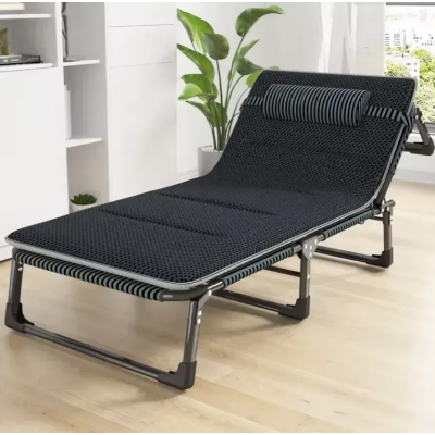 Розкладне ліжко (розкладачка) з Mesh-матрацом і подушкою LEOBRO Striped (LB-FB-A2-STR)