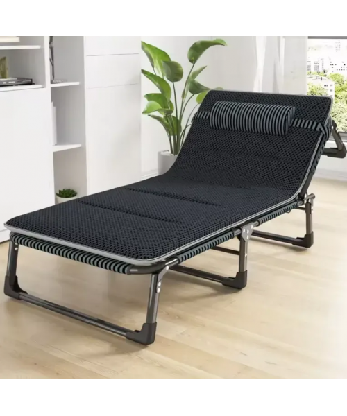 Розкладне ліжко (розкладачка) з Mesh-матрацом і подушкою LEOBRO Striped (LB-FB-A2-STR)