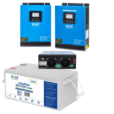 Комплект аварійного та автономного живлення VOLT SINUS PRO ULTRA 6500VA + LiFePo4 25,6V 120Ah