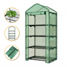 Стелаж-теплиця LEOBRO 159х69х49 см на 4 полиці Green (LB-G118)
