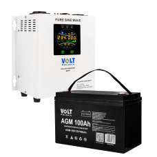 Комплект Гібридний ДБЖ/інвертор Volt Polska SINUS PRO 800 S + Акумулятор Volt Polska 100 Ah 12V Комплект Гібридний ДБЖ/інвертор Volt Polska SINUS PRO 800 S + Акумулятор Volt Polska 100 Ah 12V