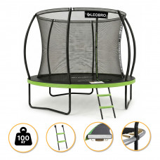 Батут з внутрішньою захисною сіткою 252 см LEOBRO Premium Pro 8FT GREEN (LB-1099)
