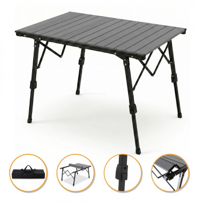Розкладний туристичний стіл LEOBRO Pro Camp Black Alu (LB-1064)