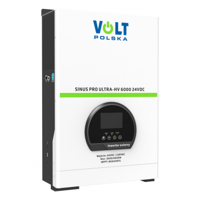 Сонячний інвертор Volt Polska ULTRA-HV 6000 24/230V (3000/6000W) + 80A MPPT (450V) (3SSHV30024)