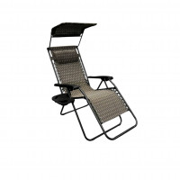 Розкладне крісло шезлонг з козирком LEOBRO Zero Gravity Plaid (LB-ZGC-H1-PLD