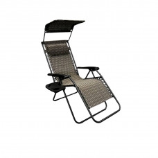 Розкладне крісло шезлонг з козирком LEOBRO Zero Gravity Plaid (LB-ZGC-H1-PLD