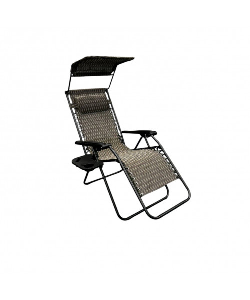 Розкладне крісло шезлонг з козирком LEOBRO Zero Gravity Plaid (LB-ZGC-H1-PLD