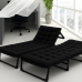 Розкладне ліжко (розкладачка) з матрацом і подушкою LEOBRO Black (LB-FB-A1-BLK)