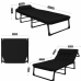 Розкладне ліжко (розкладачка) з матрацом і подушкою LEOBRO Black (LB-FB-A1-BLK)