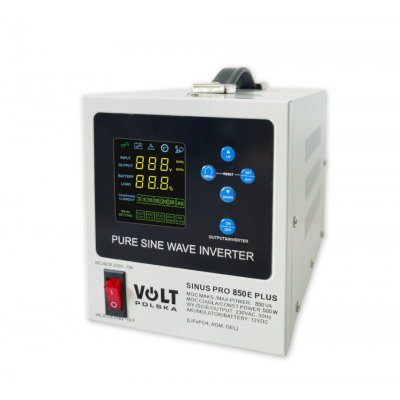 Гібридне ДБЖ/інвертор Volt Polska SINUS PRO 850 E PLUS 12/230V 500/850W (3SPM08012M)
