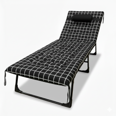 Розкладне ліжко (розкладачка) з оксамитовим матрацом і подушкою LEOBRO (LB-FB-B3-PAT)