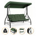 Садова гойдалка з товстим матрацом LEOBRO Luxury Pro Green (LB-1047)