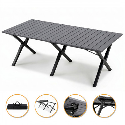 Розкладний туристичний стіл LEOBRO Camp Black XL (LB-1070)