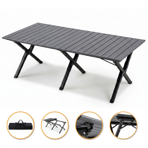 Розкладний туристичний стіл LEOBRO Camp Black XL (LB-1070)