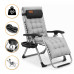 Розкладне крісло шезлонг LEOBRO Zero Gravity Premium Plus Сірий (LB-ZGC-E1-GRY)
