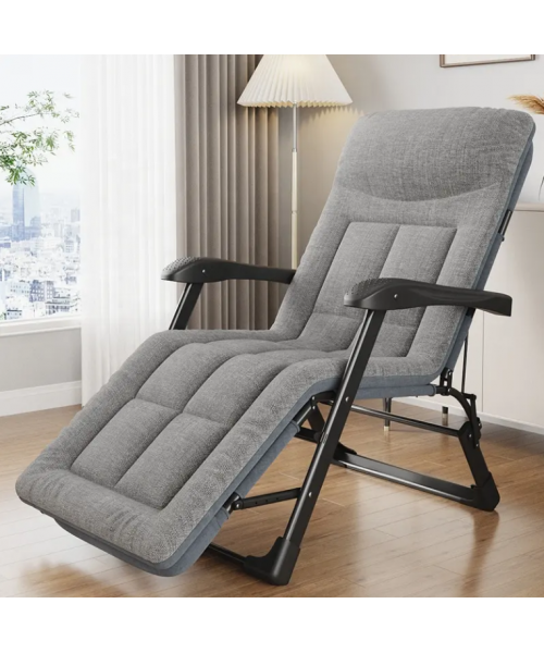 Розкладне крісло ліжко з подушкою LEOBRO Сіре (FCB-S08) Розкладне крісло ліжко з подушкою LEOBRO Сіре (FCB-S08)