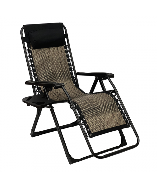 Розкладне крісло шезлонг LEOBRO Zero Gravity Premium Grey Rattan (LB-ZGC-G2-RG) Розкладне крісло шезлонг LEOBRO Zero Gravity Premium Grey Rattan (LB-ZGC-G2-RG)