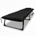 Розкладне ліжко (розкладачка) з оксамитовим матрацом і подушкою LEOBRO Black (LB-FB-A3-BLK)