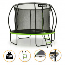 Батут з внутрішньою захисною сіткою 374 см LEOBRO Premium Pro 12FT GREEN (LB-1101)