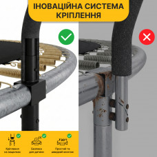 Батут з внутрішньою захисною сіткою 374 см LEOBRO Premium Pro 12FT GREEN (LB-1101)