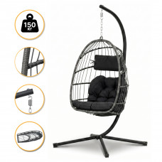 Підвісне крісло-кокон LEOBRO Black (LB-1060)