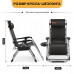 Посилений шезлонг до 150 кг LEOBRO Zero Gravity Premium Brown Rattan (LB-1119)