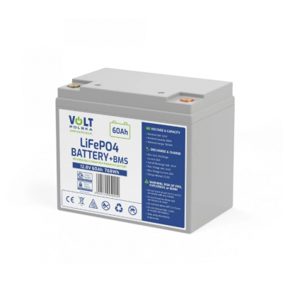 Акумулятор Volt Polska LiFePO4 12,8V 60Ah (60A) + BMS (6AKLI06012)