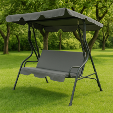 Гойдалка з подушками на 3 особи LEOBRO Relax Grey