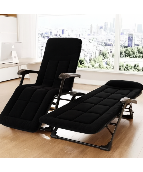 Розкладне крісло ліжко з вбудованим матрацом LEOBRO Black (LB-FCB-G3-BLK)