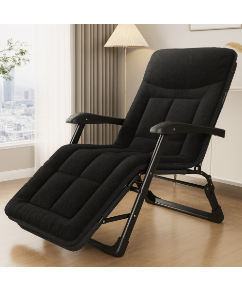 Розкладне крісло ліжко з вбудованим матрацом LEOBRO Black (LB-FCB-G3-BLK)